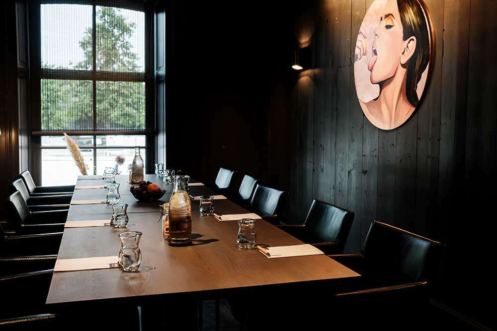 De private diningruimte van Ode